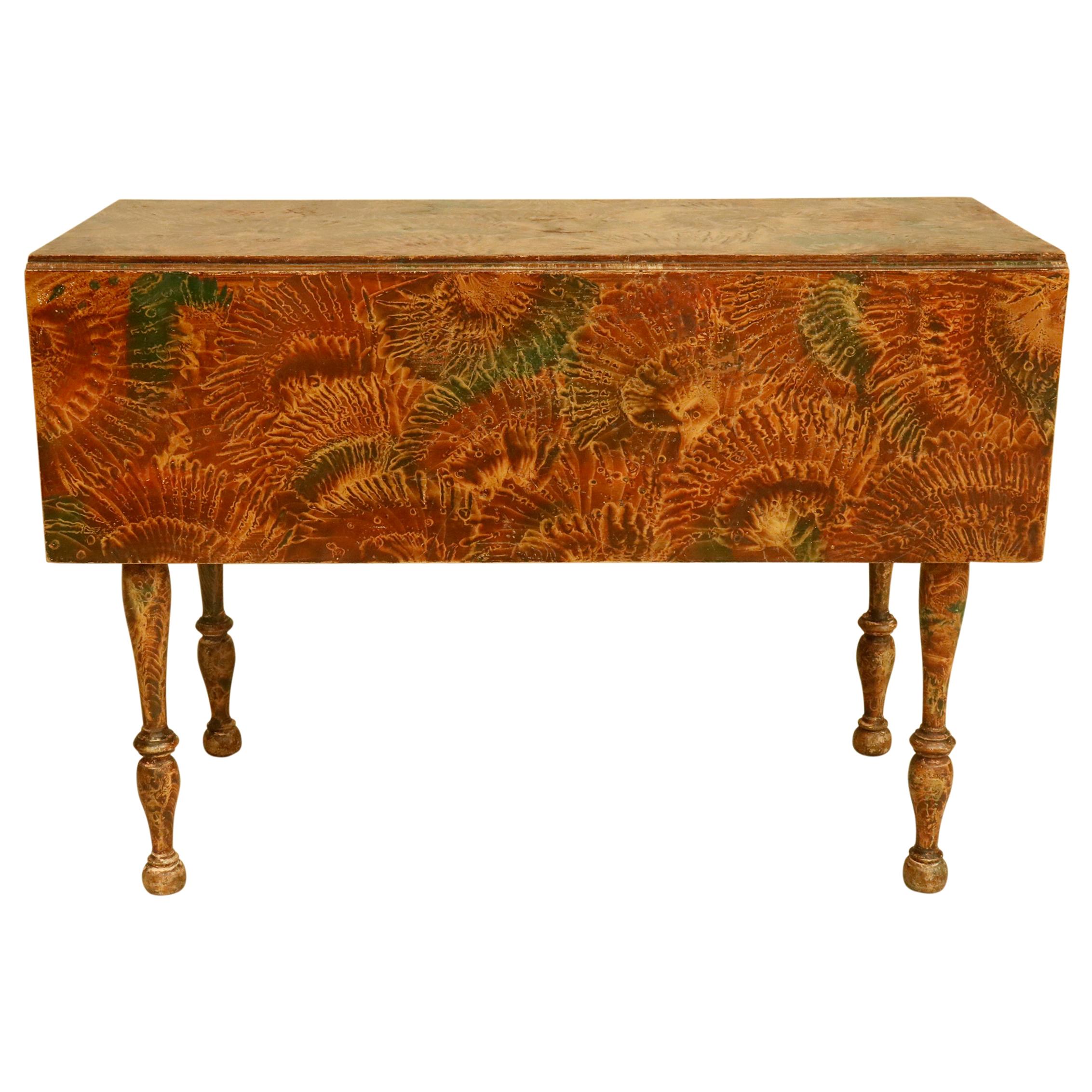 Exquisitely Decorated 19th Century American Table For Sale