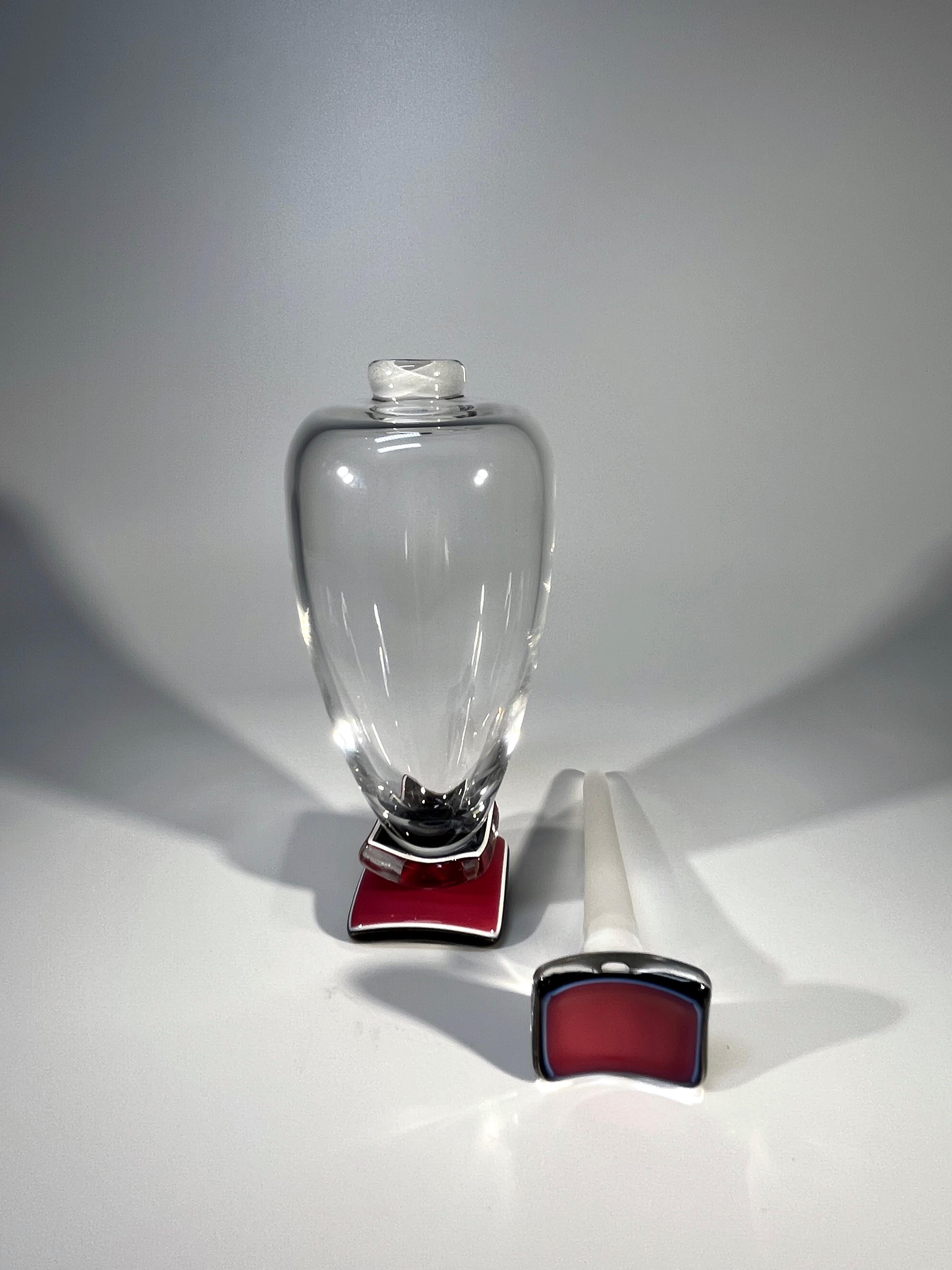 English Exquisitely Elegant, Hand Crafted Perfume Bottle By Anthony Wassell, England