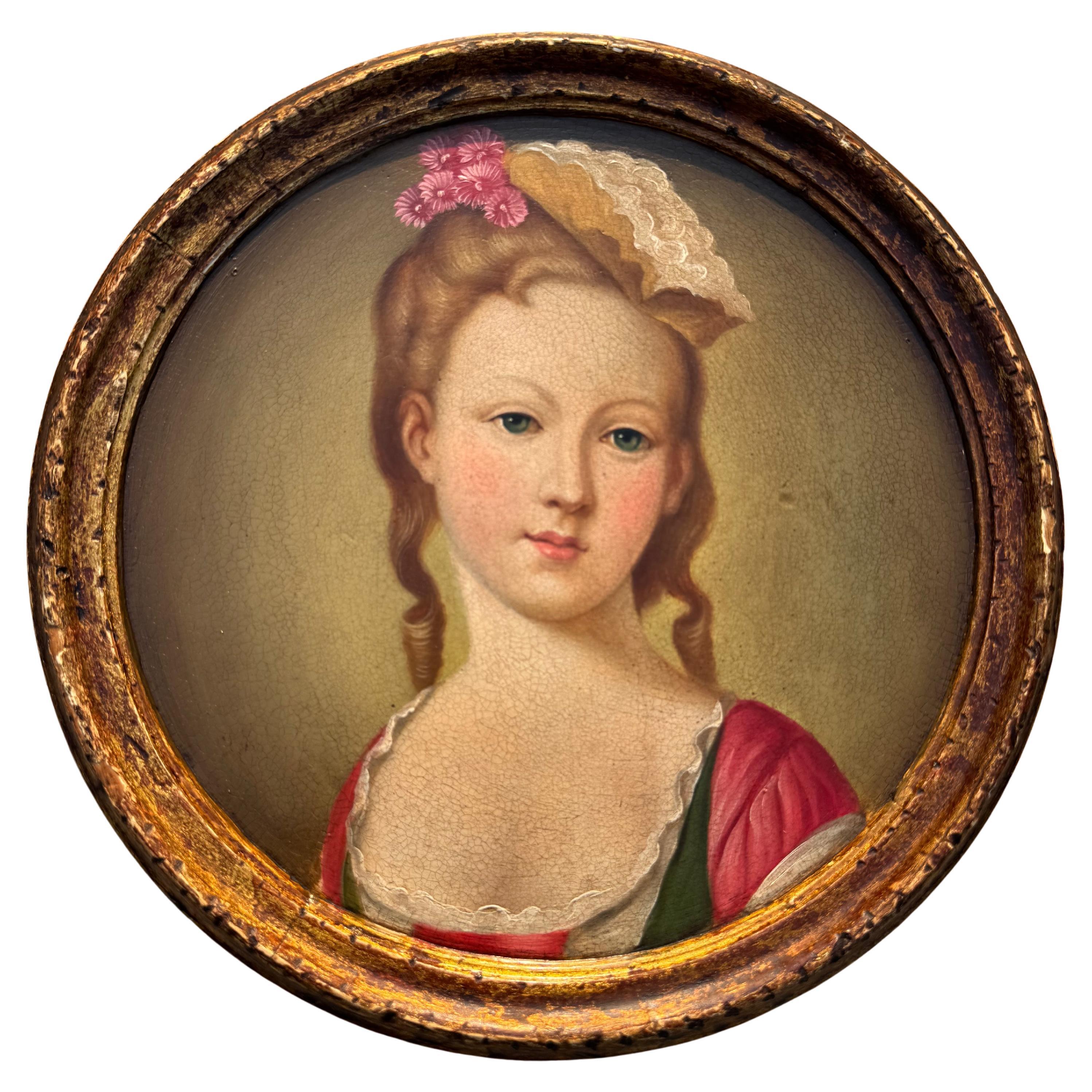 Exquistie early !9 century french school oil on panel painting