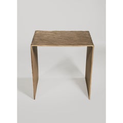 Limited Edition, Hand-sculpted Contemporary Golden Bronze Stool by Niclas Wolf