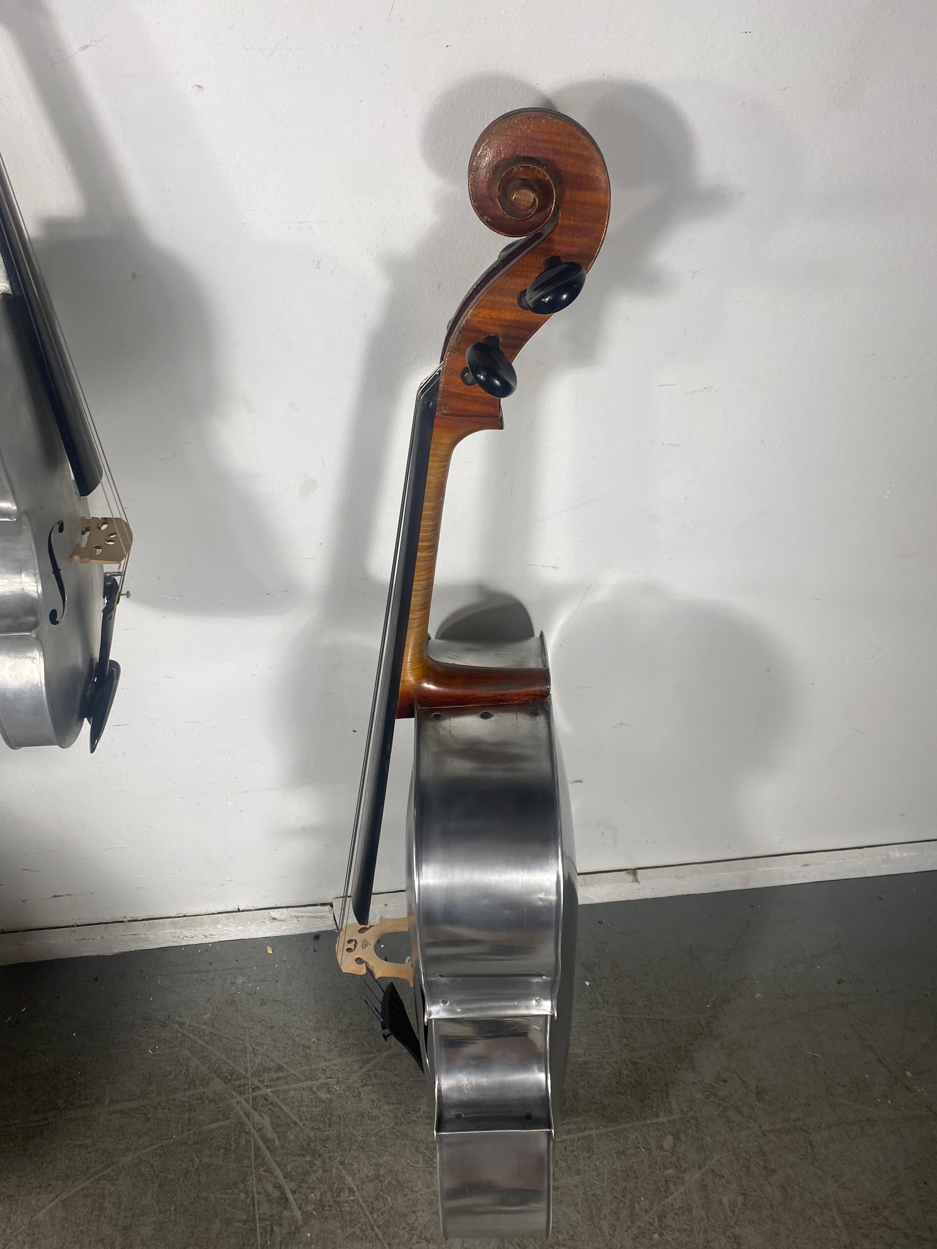 Exstremely Rare Collection Alcoa Aluminum String Instruments, Bass, Cello, Violin For Sale 2