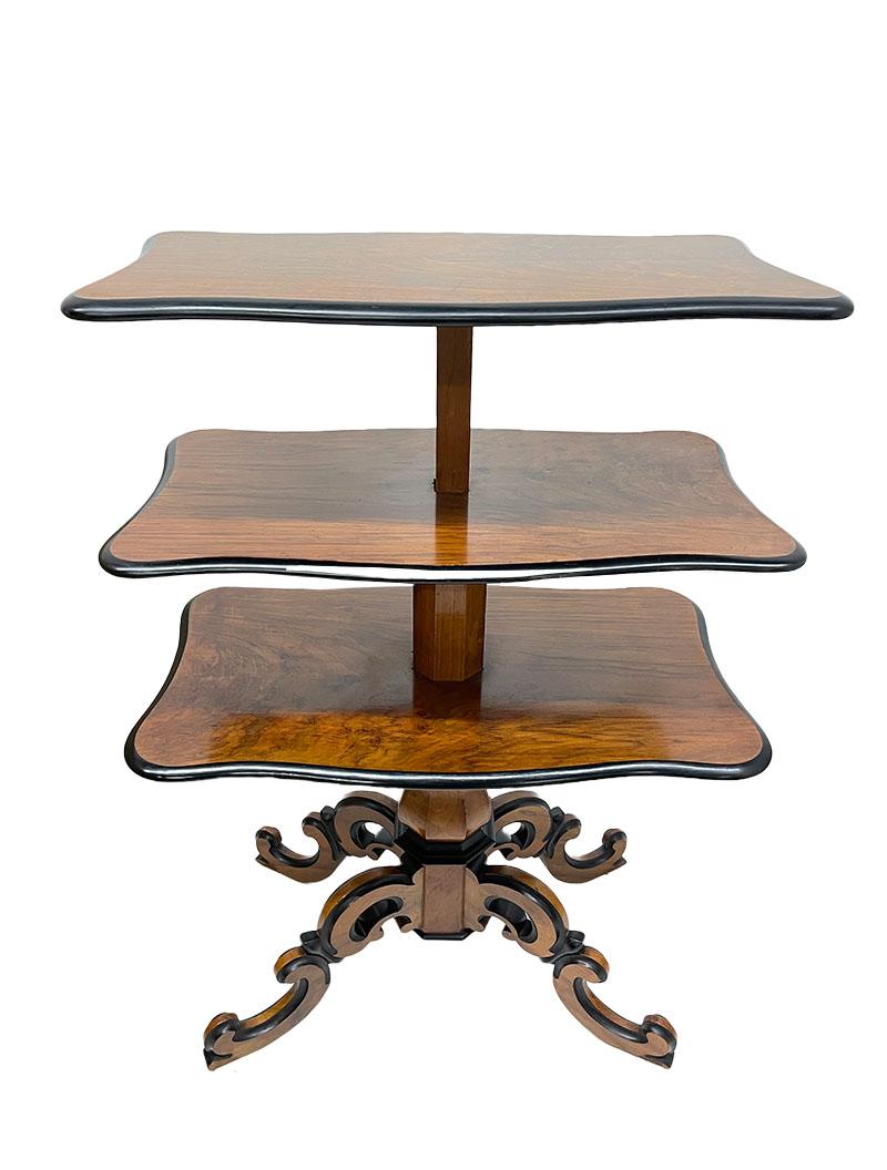 Dutch Extandable Walnut Side Table, circa 1850 For Sale