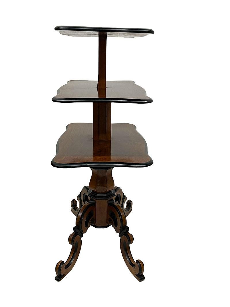 19th Century Extandable Walnut Side Table, circa 1850 For Sale