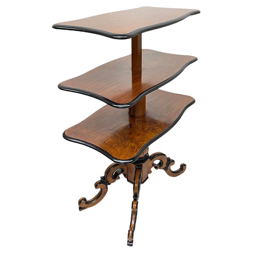 Extandable Walnut Side Table, circa 1850 For Sale