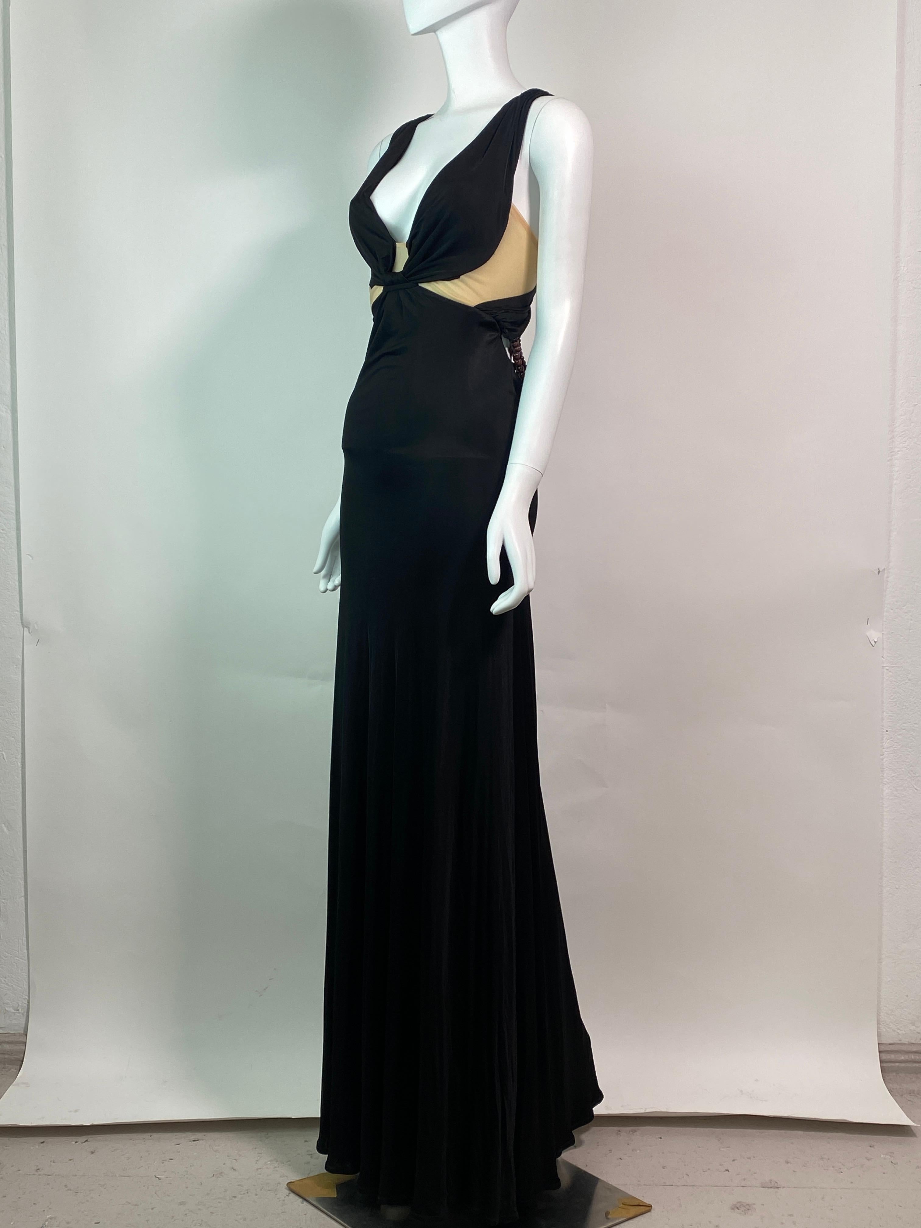 Women's EXTÈ 2000s Vintage Rare Beaded Gown New With Tags IT38 For Sale