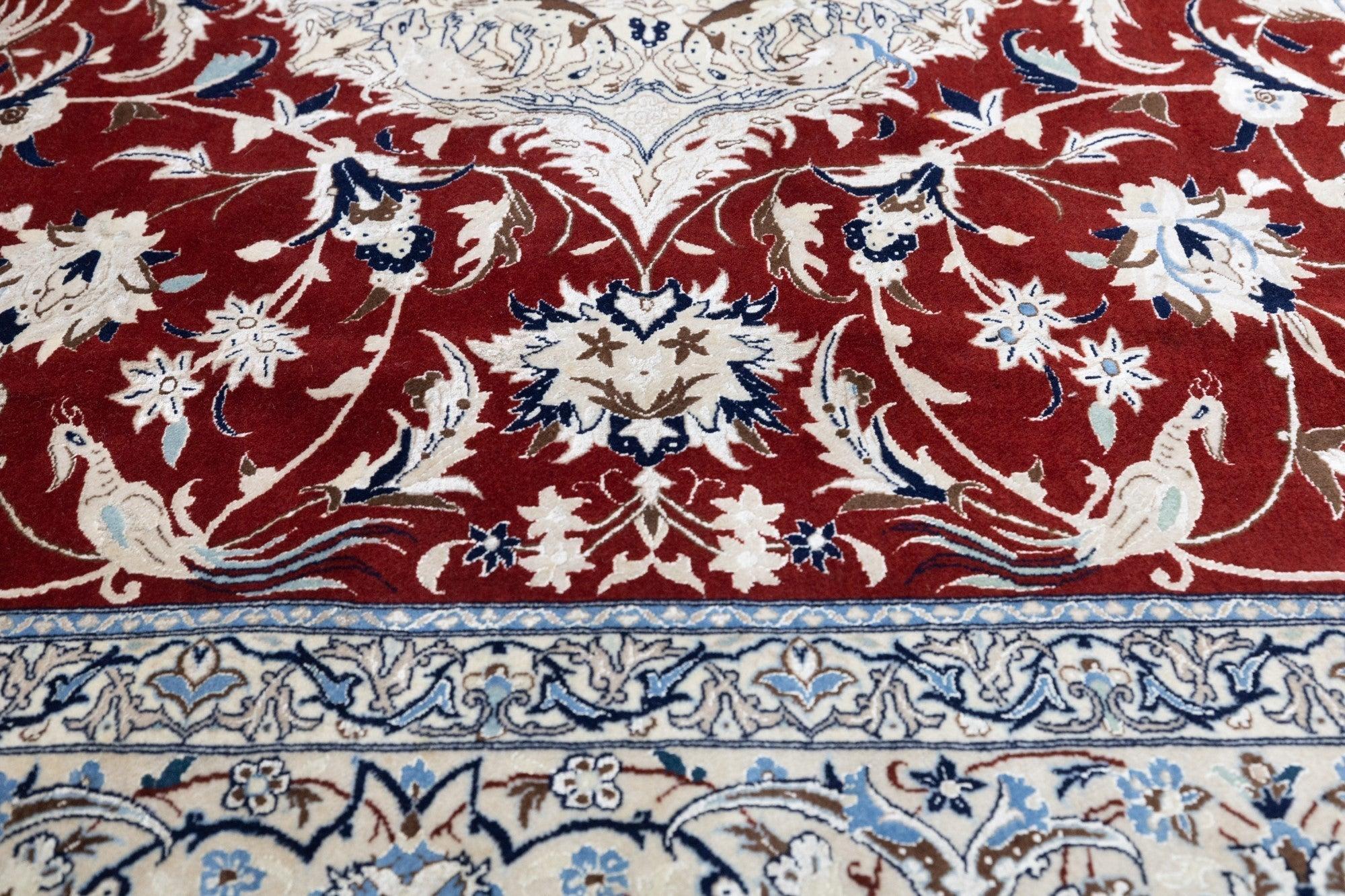 Tappeto Nain persiano d'epoca estremamente fine 6'1'' x 9'3'' in vendita 4