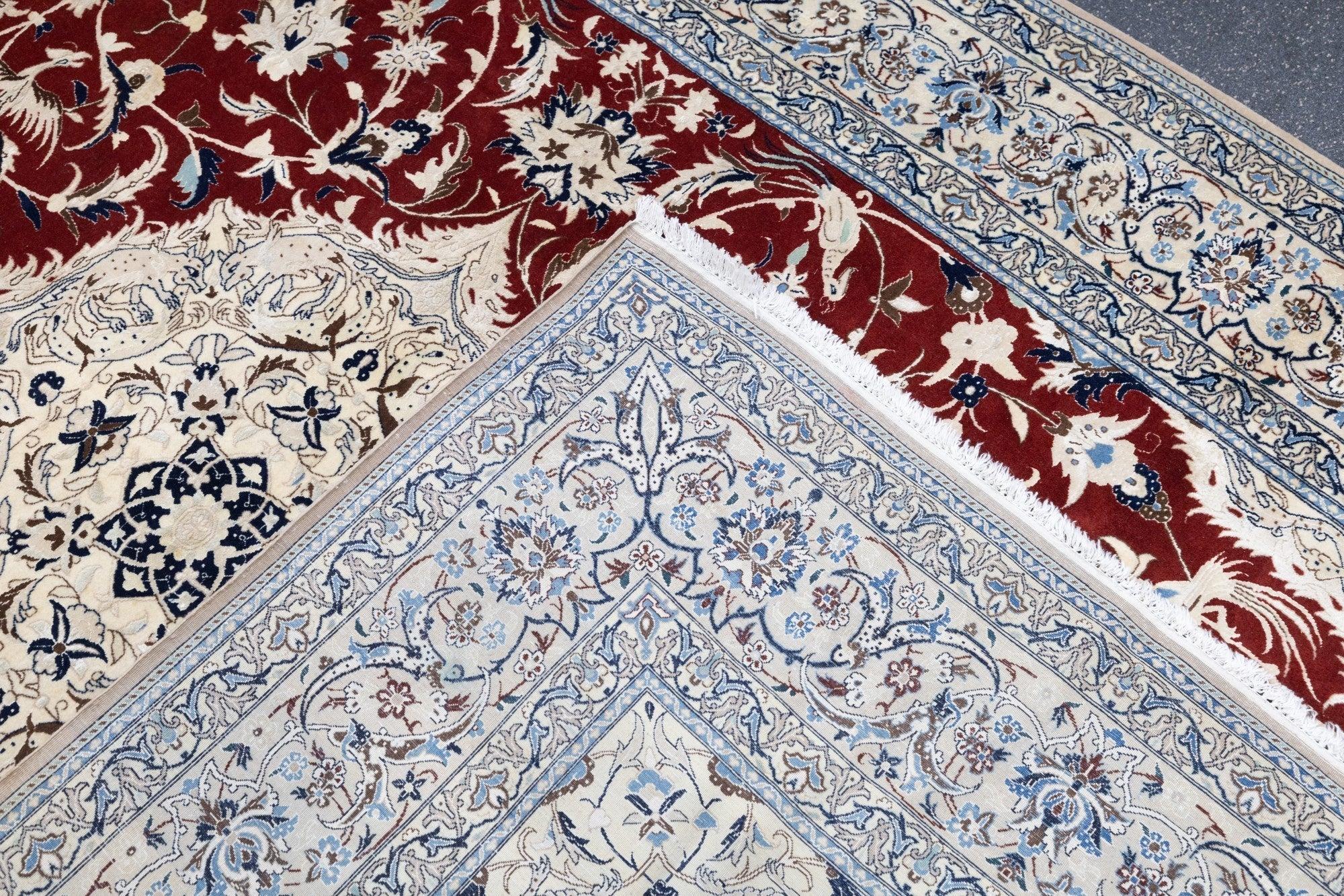 Tappeto Nain persiano d'epoca estremamente fine 6'1'' x 9'3'' in vendita 7