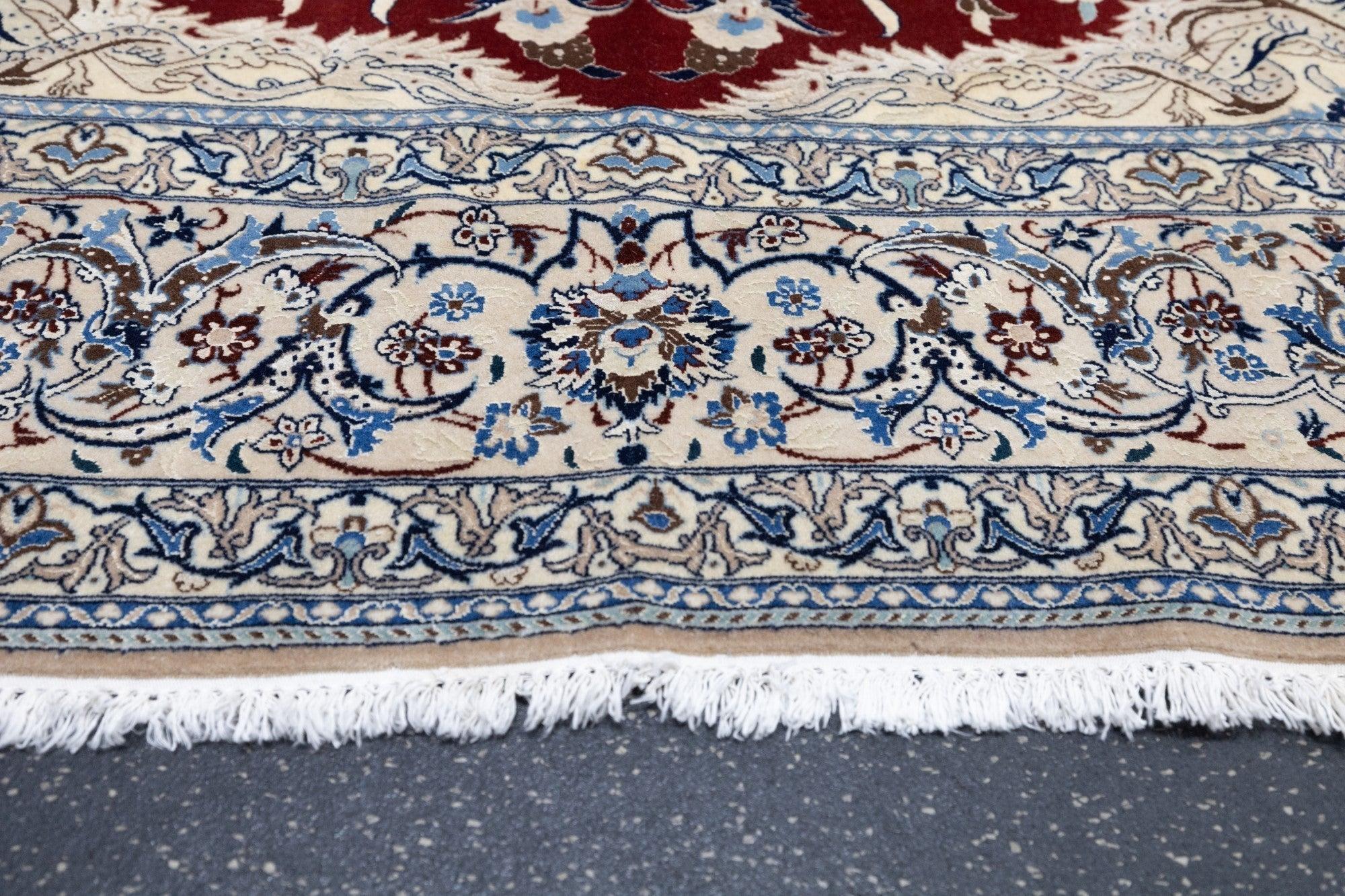 XX secolo Tappeto Nain persiano d'epoca estremamente fine 6'1'' x 9'3'' in vendita