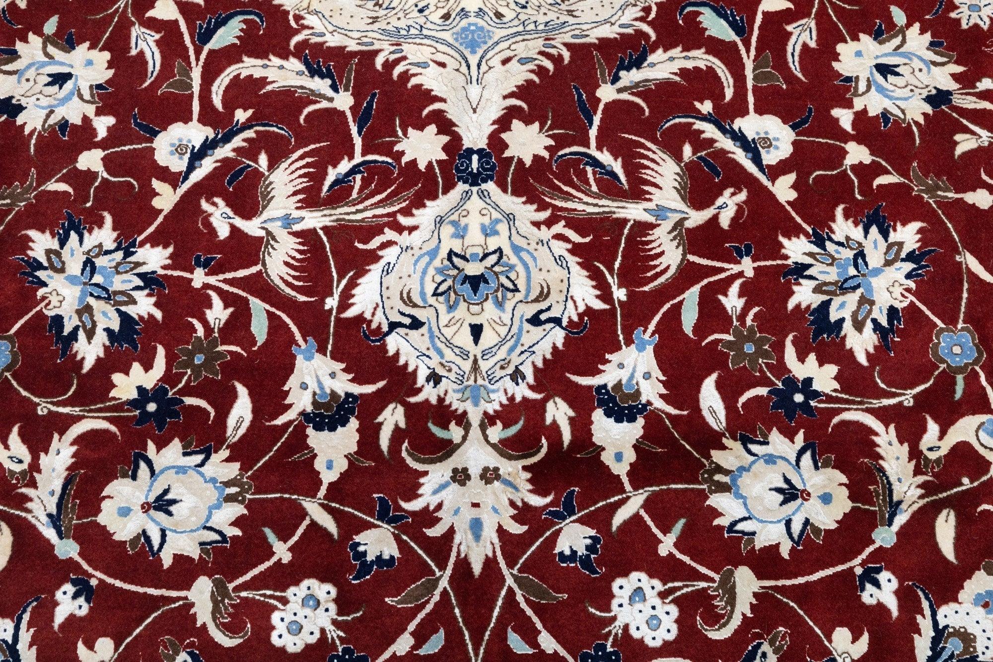 Lana Tappeto Nain persiano d'epoca estremamente fine 6'1'' x 9'3'' in vendita