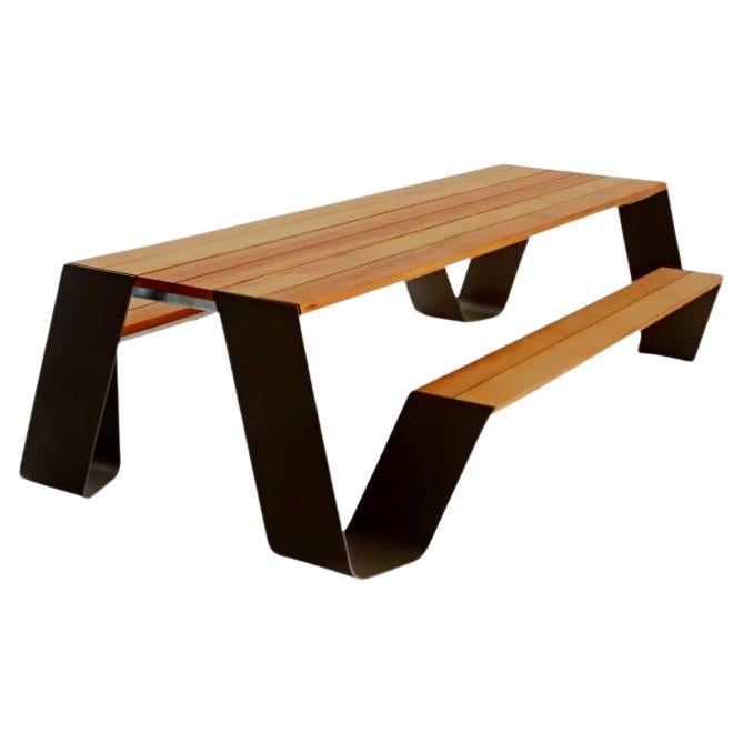 Extemis Hopper Picnic Table with Benches by Dirk Wynants