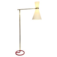 Extendable and articulated floor lamp, by Maison Stablet, France circa 1940/1950