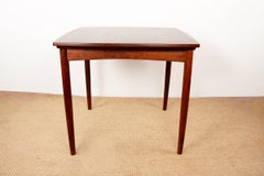 Extendable and reversible Danish dining/cards Table rosewood/felt Poul Hundevad.