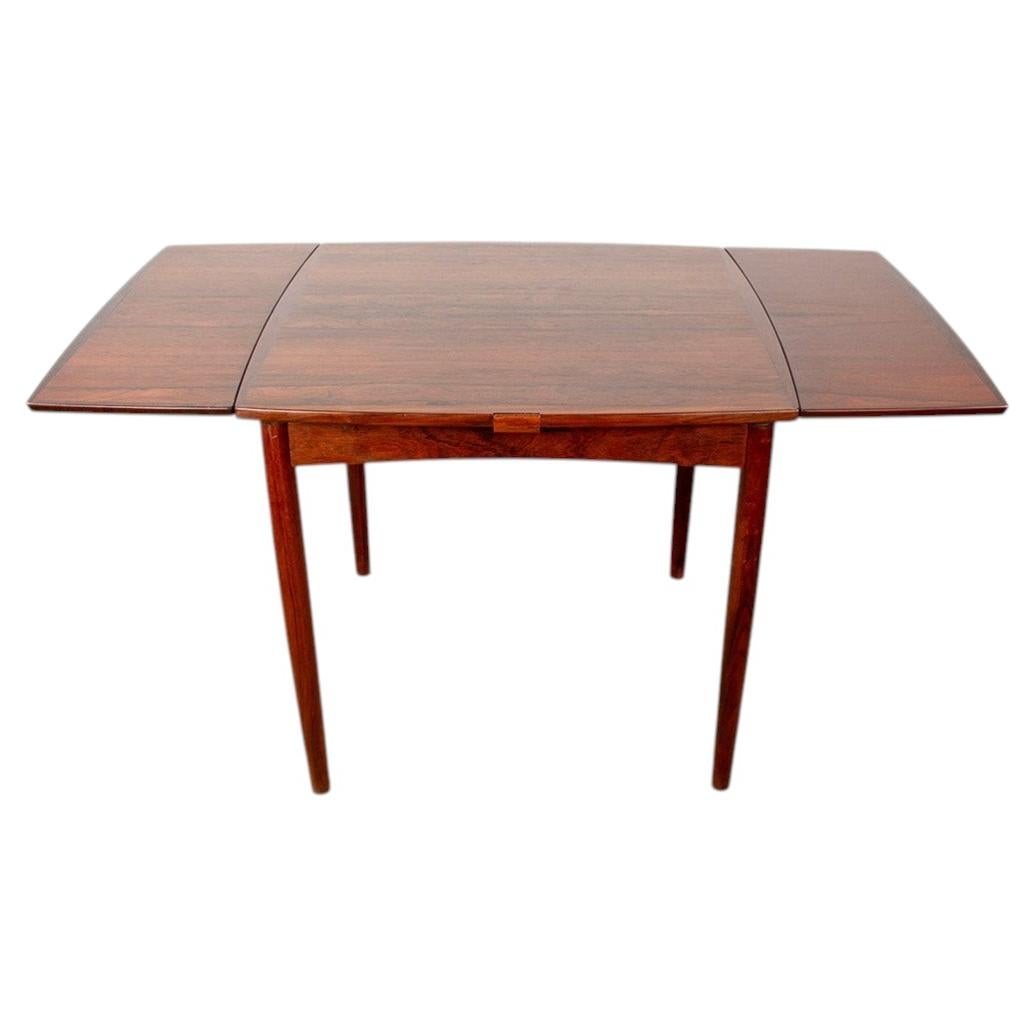 Extendable and reversible Danish dining/cards Table rosewood/felt Poul Hundevad. For Sale