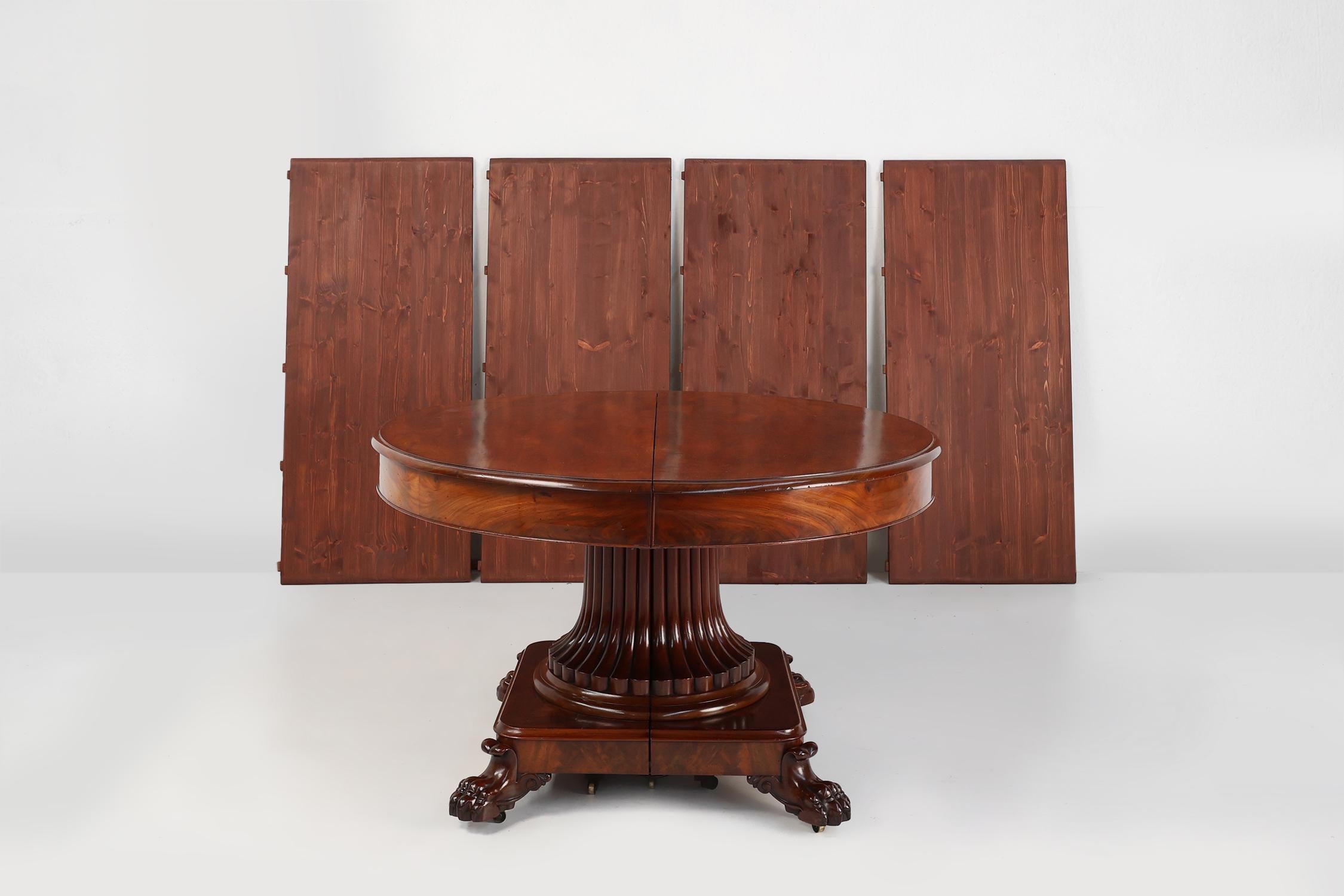 Table de salle à manger anglaise ancienne et extensible de style victorien, vers 1830 en vente 5