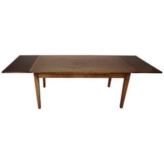 Extendable Antique Rustic French Walnut Farmhouse Dinning Table, 19th Century