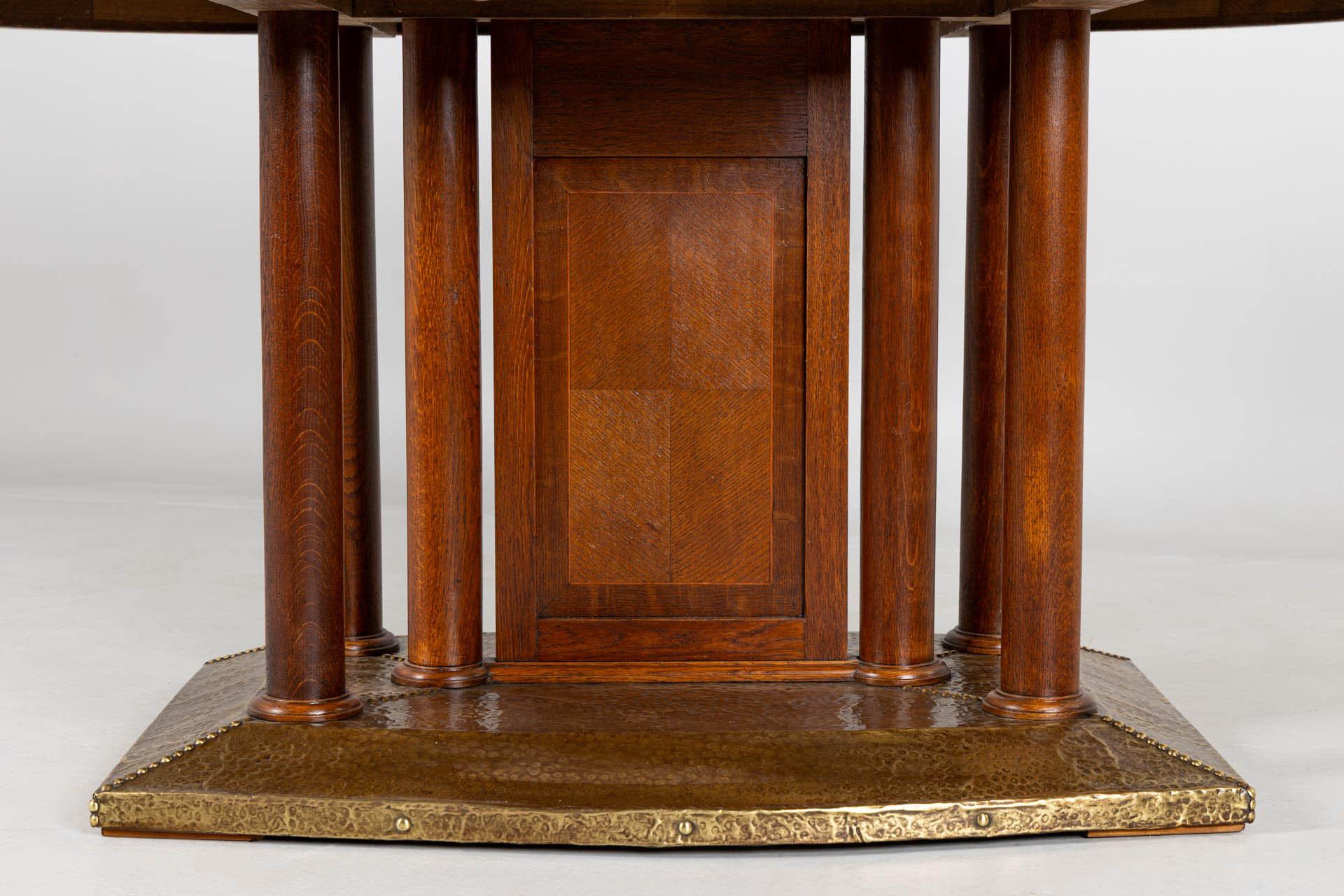 Mesa de comedor extensible Art Decó, atribuida a Jozef de Coene, Bélgica, años 30 en Bueno estado para la venta en Greven, DE