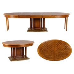Mesa de comedor extensible Art Decó, atribuida a Jozef de Coene, Bélgica, años 30