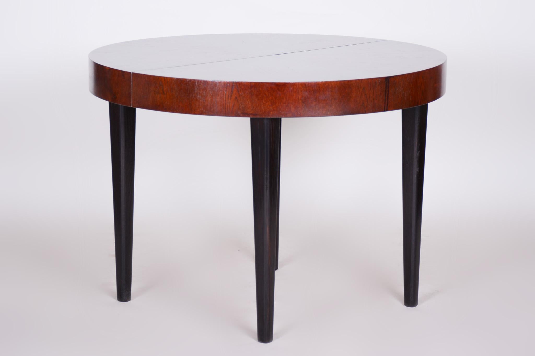 Period: 1940-1949
Condition: Fully restored 
Materials: Beech and oak 

This item features classic Art Deco elements. Art Deco is a style that originates from France in the early 20th century. Its furniture designs are meticulously crafted, usually