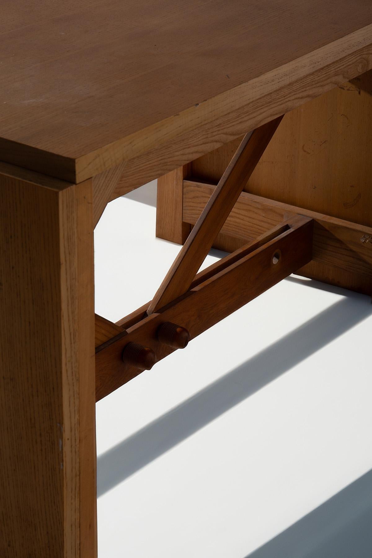 Extendable ashwood dining table for Germa by Werther Toffoloni and Piero Palange in vendita 4