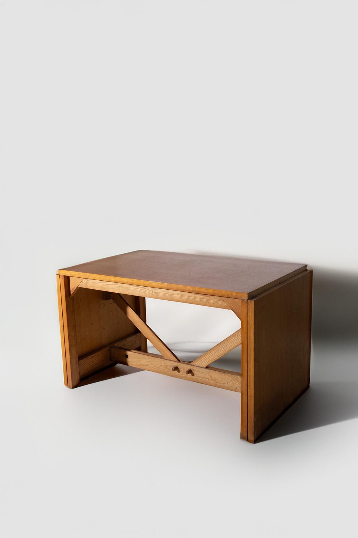 Extendable ashwood dining table for Germa by Werther Toffoloni and Piero Palange in vendita 6