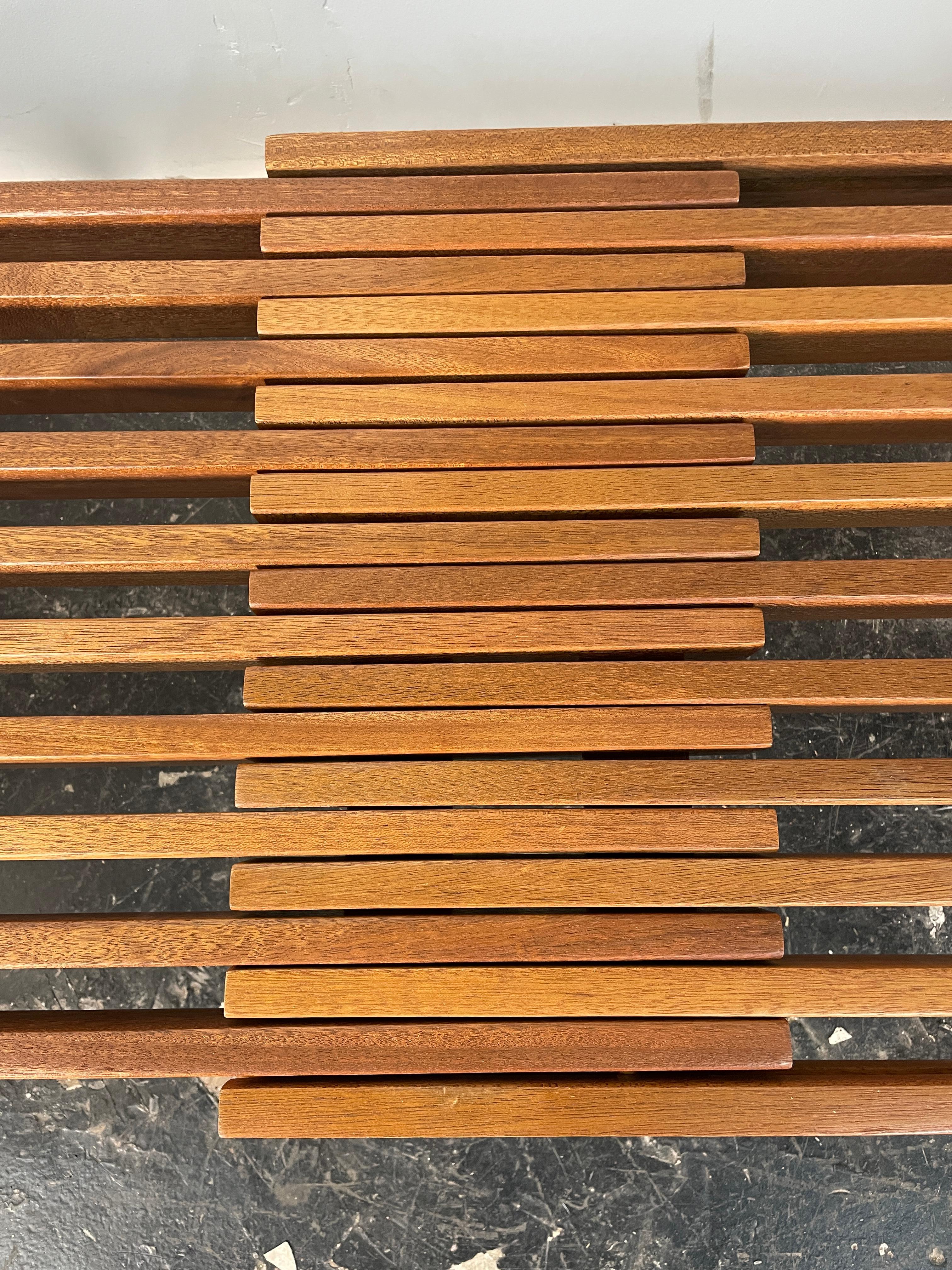 Mid-20th Century Extendable Bench in Mahogany by John Keal for Brown Saltman