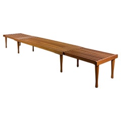 Extendable Bench in Mahogany by John Keal for Brown Saltman