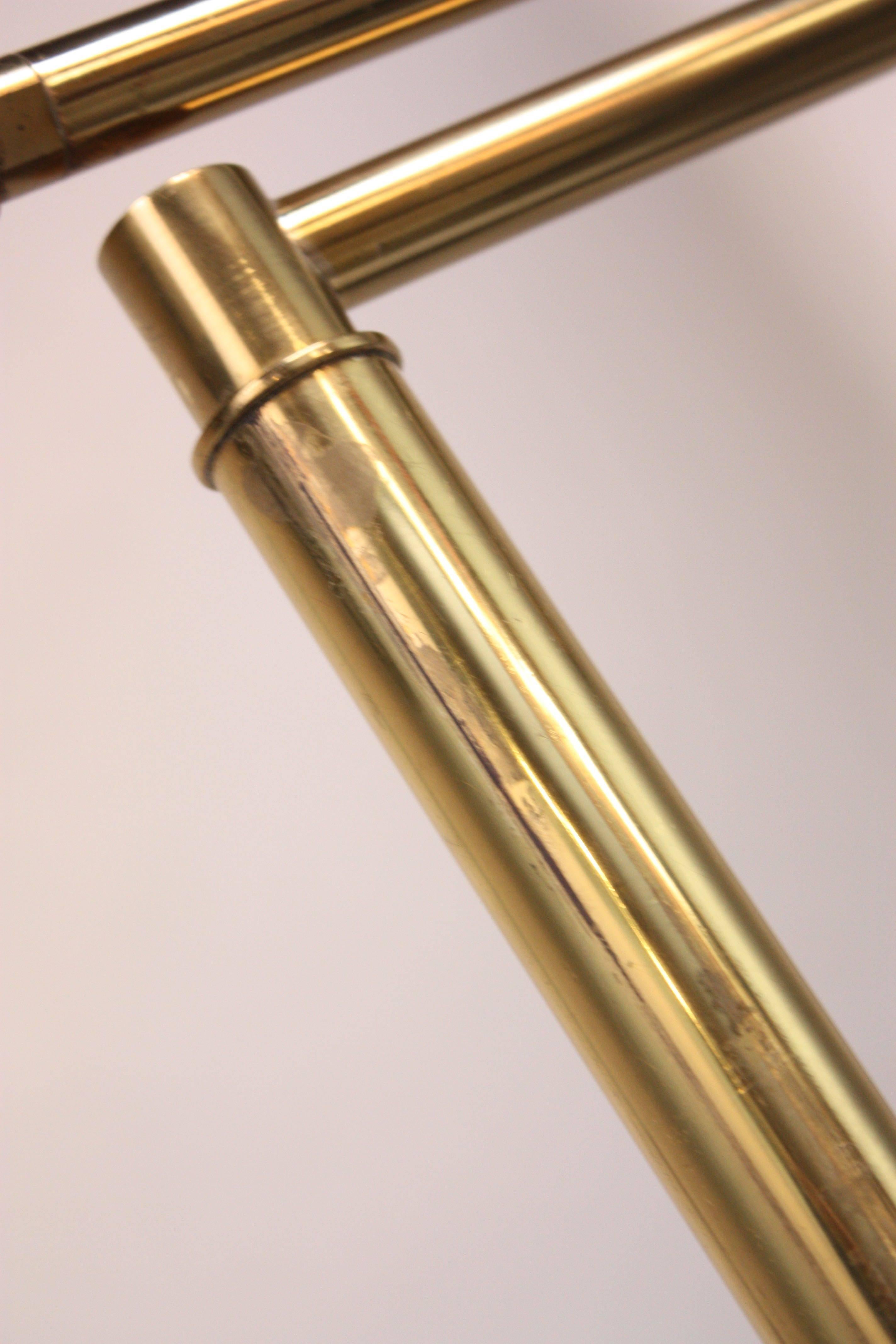Extendable Brass Pharmacy Lamp by Koch & Lowy In Good Condition In Brooklyn, NY