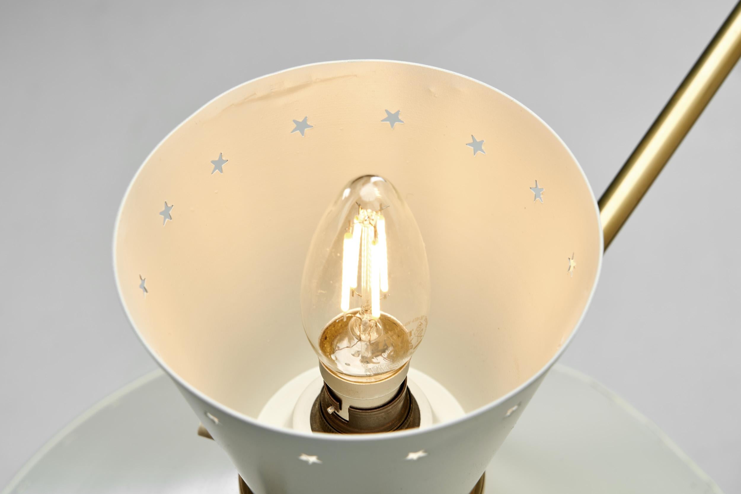 Extendable Brass Wall Lamp in the manner of Robert Mathieu, Europe 1950s For Sale 5