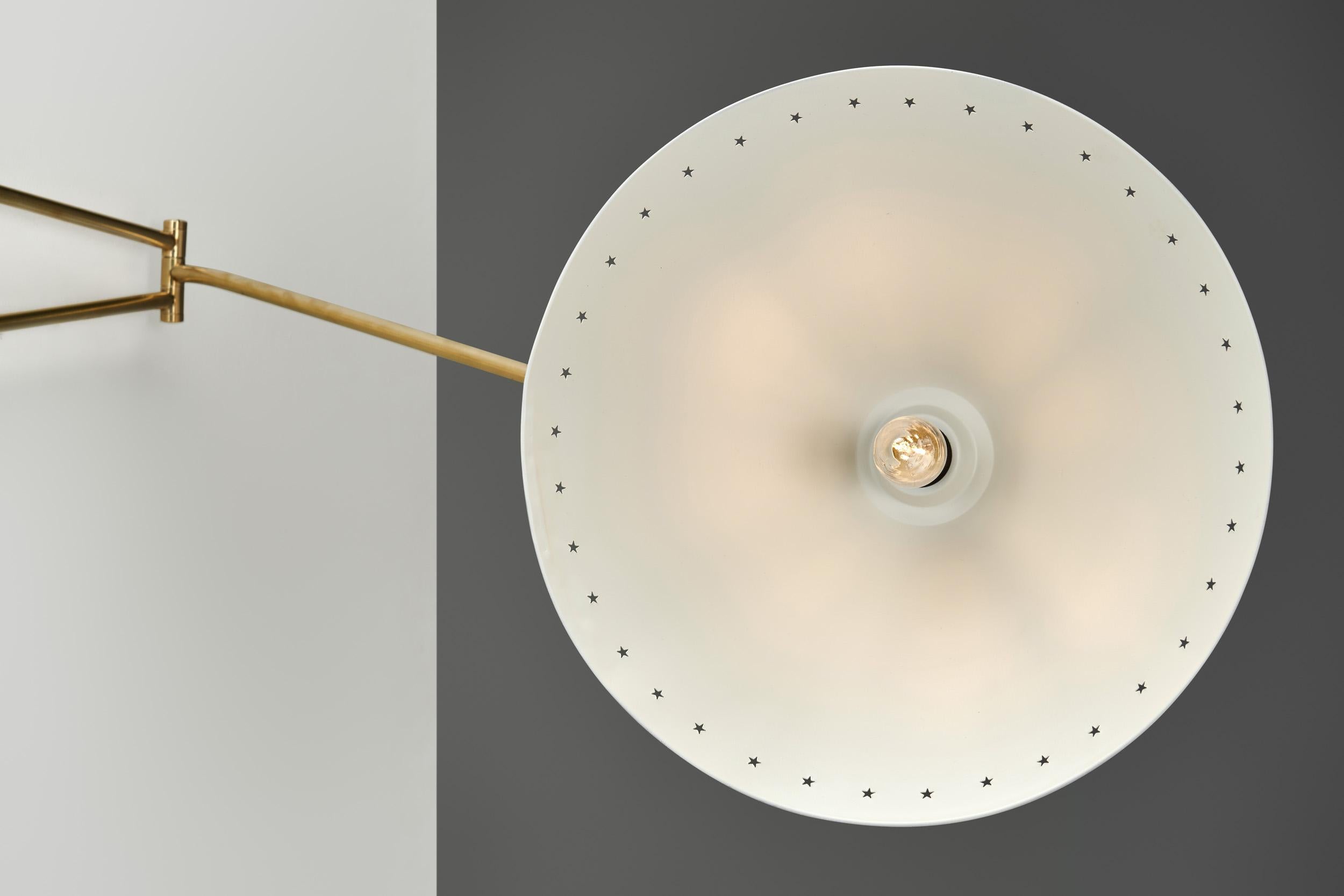 Extendable Brass Wall Lamp in the manner of Robert Mathieu, Europe 1950s For Sale 10