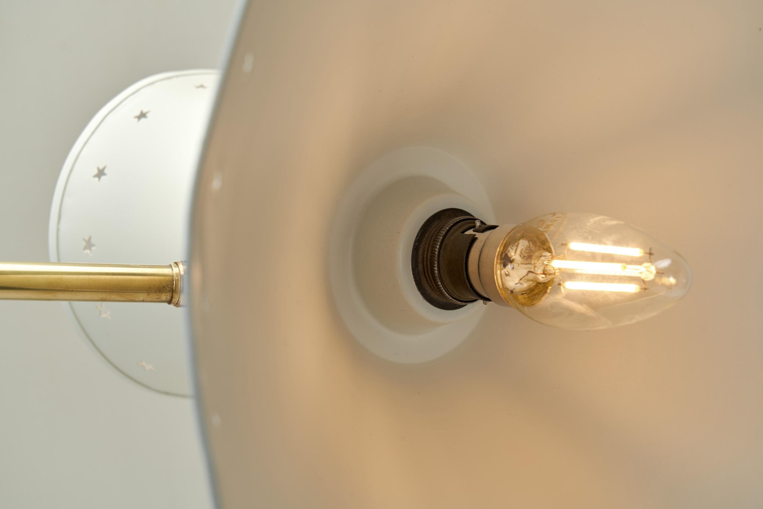 Extendable Brass Wall Lamp in the manner of Robert Mathieu, Europe 1950s For Sale 11