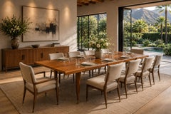 Tavolo da pranzo moderno brasiliano allungabile in legno di caviúna di Giuseppe Scapinelli