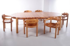 Extendable Brutalist Dining Room Set by Rainer Daumiller