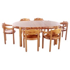 Extendable Brutalist Dining Room Set by Rainer Daumiller