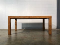 Extendable Burl Wood Dining Table Designed by Milo Baughman for Thayer Coggin