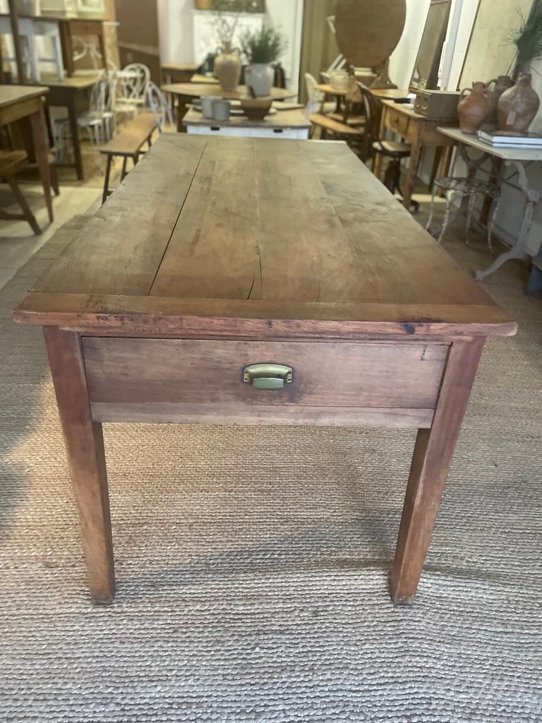 An authentic French country farm house harvest work table with attractive beautifully aged warm rustic patina. circa 1900.
Created in Provincial France in the early XX century, likely Southern France near the Mediterranean.
Great condition,