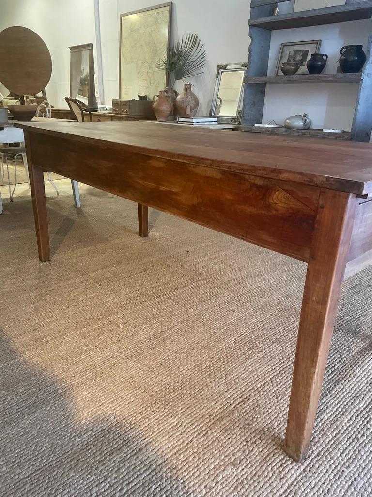 French Provincial Extendable Cherrywood Dining Table mid 20th For Sale
