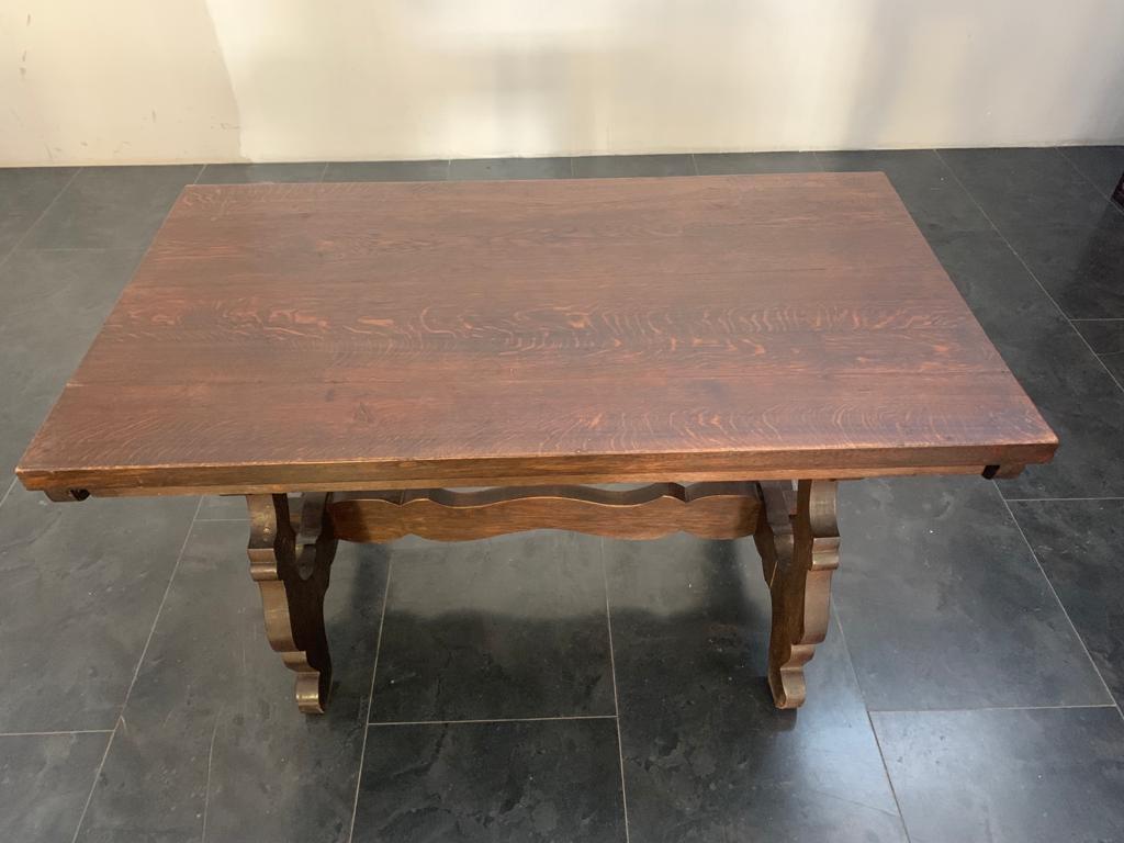 Table de salle à manger Fratino à rallonge en châtaignier, années 1970 Bon état - En vente à Montelabbate, PU