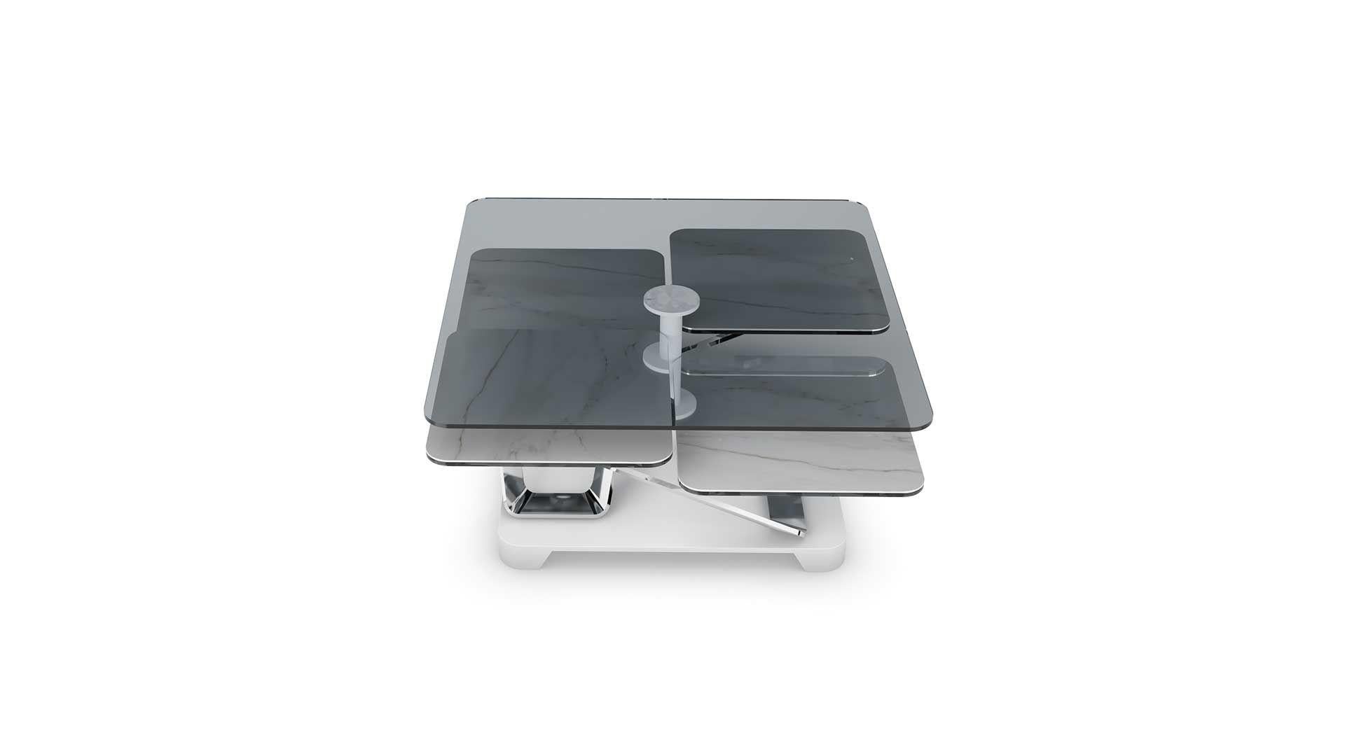 ALTAIR - Ausziehbarer Couchtisch
Entwurf: A. Casati

Der Altair Couchtisch ist die perfekte Verbindung von Innovation, Eleganz und Funktionalität. Mit seinen fünf synchronisierten Platten verwandelt er sich mühelos in ein dynamisches Herzstück für