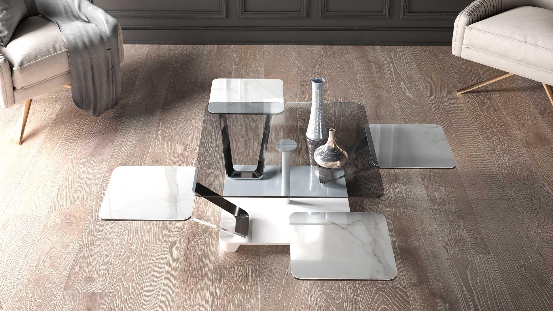 Ausziehbarer Couchtisch Naos ALTAIR Design A. Casati im Zustand „Neu“ im Angebot in Alcamo, IT