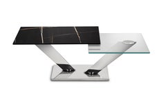 Extendable coffee table Naos CALYPSO - Ceramic SAHARA NOIR Design Y. Hatano