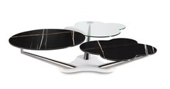 Extendable coffee table Naos Myflower - Sahara noir - D. D'Urbino & P. Lomazzi