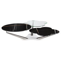 Extendable coffee table Naos Myflower - Sahara noir - D. D'Urbino & P. Lomazzi