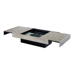 Mesa de centro extensible con barra oculta, años 70