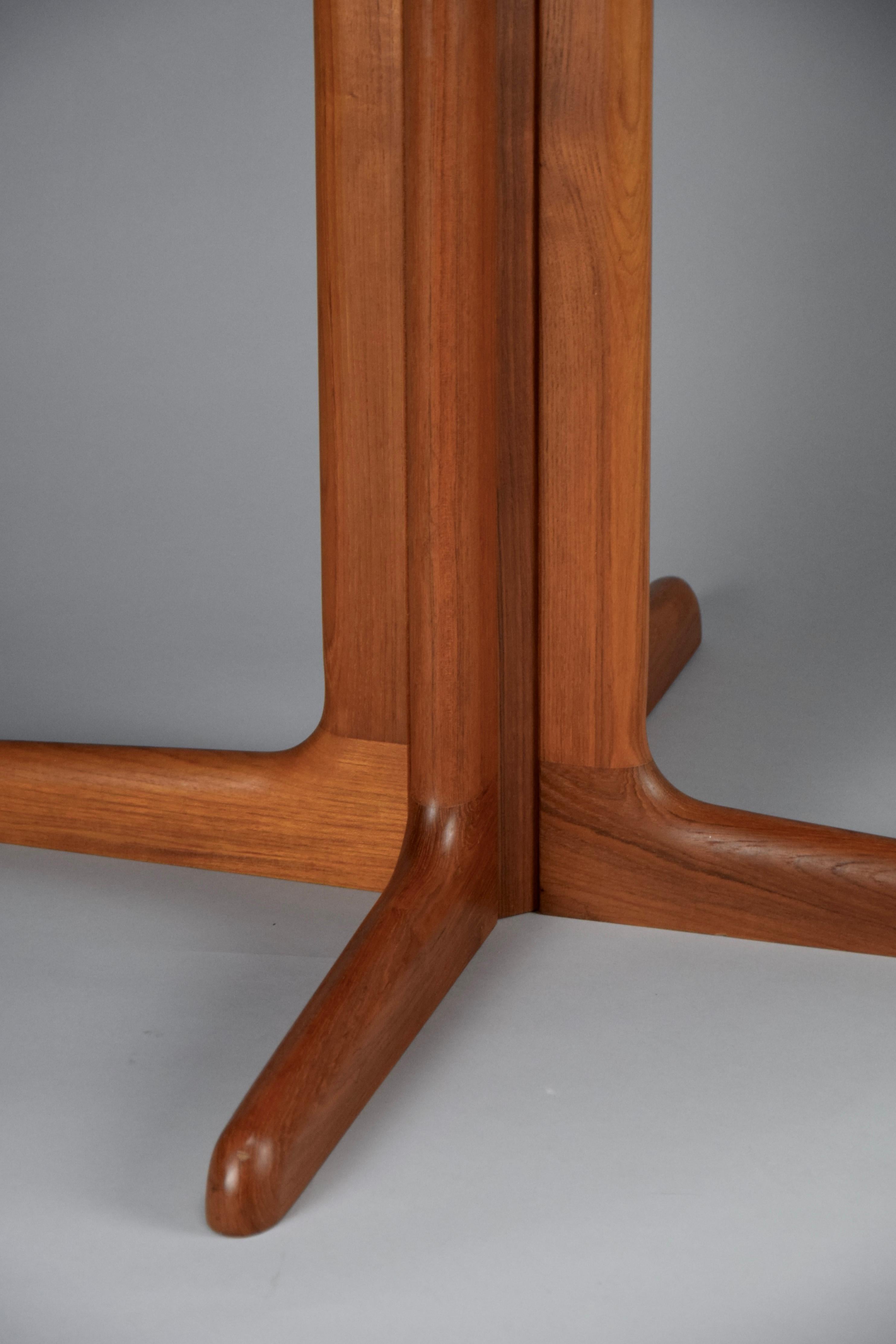 Mid-20th Century Extendable Danish Mid-Century Modern Solid Jatoba Wooden Dining Table For Sale
