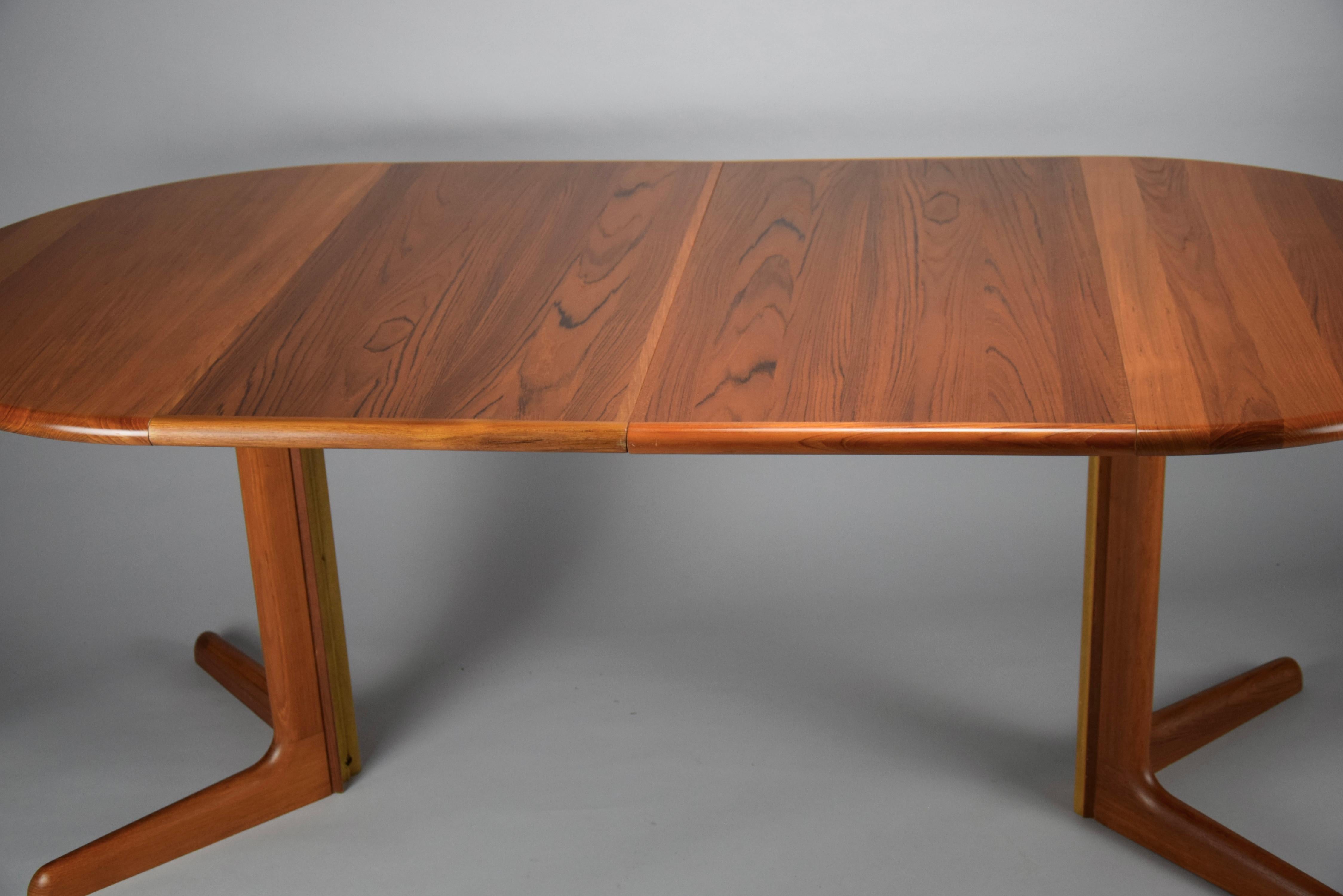 Extendable Danish Mid-Century Modern Solid Jatoba Wooden Dining Table For Sale 3