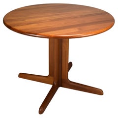 Extendable Danish Mid-Century Modern Solid Jatoba Wooden Dining Table