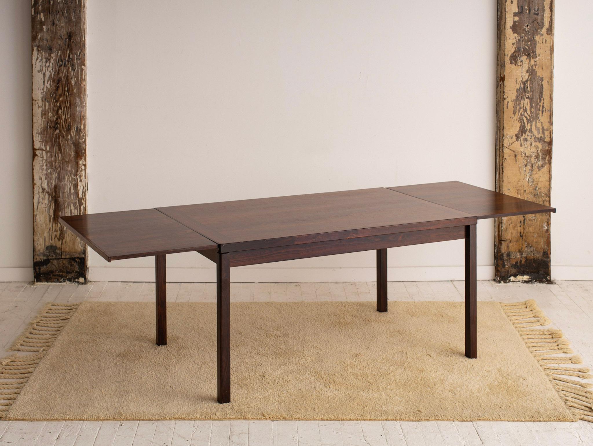 Extendable Danish Modern Rosewood Dining Table 8