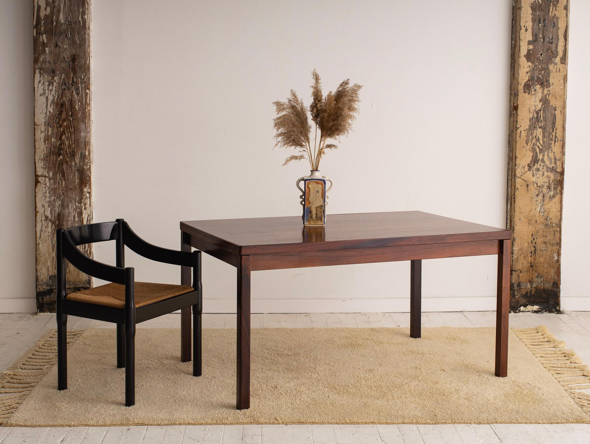 Extendable Danish Modern Rosewood Dining Table 12