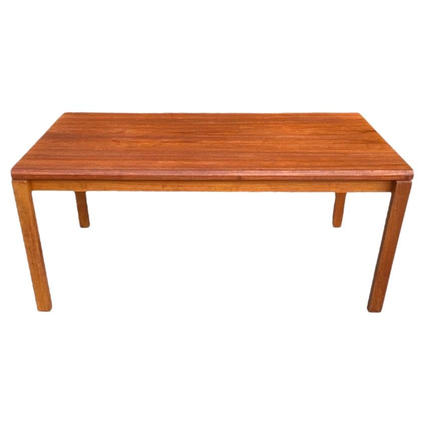 Stylish Danish Modern Floating Top Teak Dining Table For Sale at 1stDibs