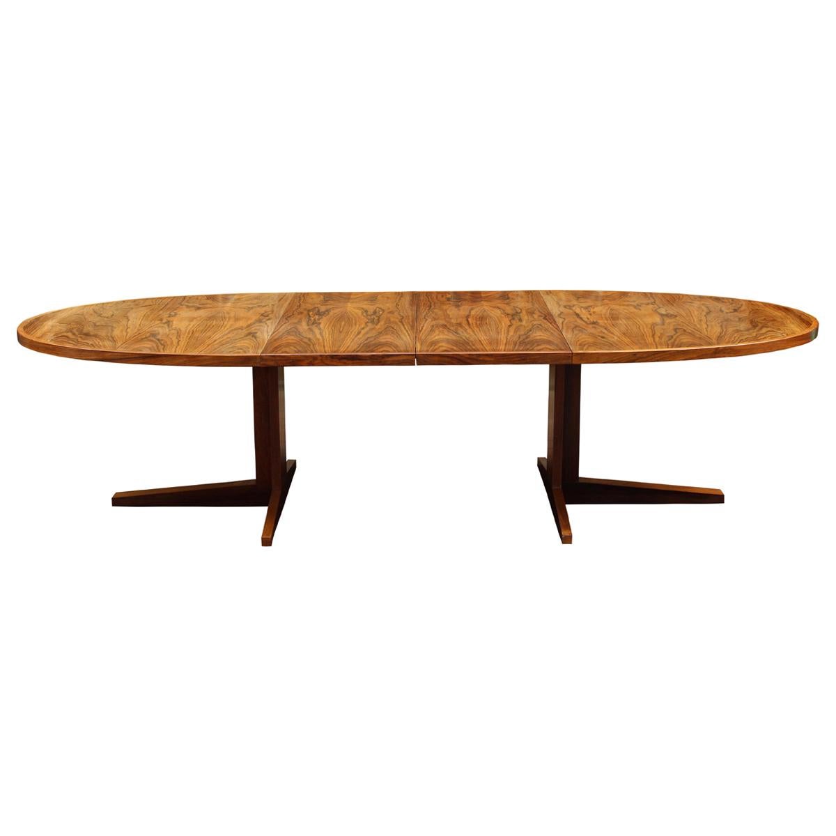 Extendable Danish Rosewood Dining Table John Mortensen Heltborg Møbler, 1960s